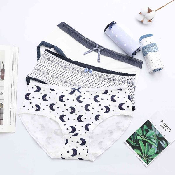 

underwear female summer lace middle waist pure cotton crotch for girls, Black;pink