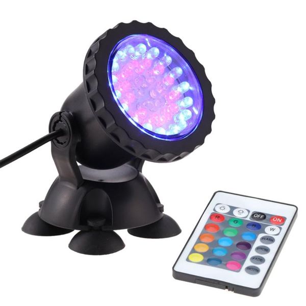 

aquariums lighting 12v rgb pond light submersible aquarium spotlight with 36 multi-color leds for fish tank water fountain landscape led