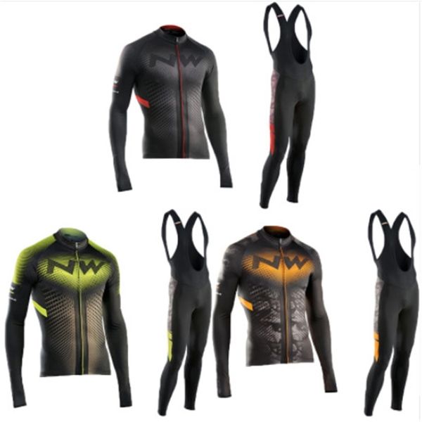

2019nw bike team cycling long sleeve fleece summer car suit, Gray
