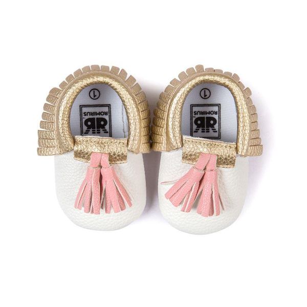 

baby moccasins soft pu leather tassel shoes girls bow moccs first walkers 1