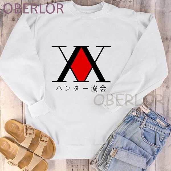 

women's hoodies & sweatshirts japanese anime x kawaii print killua graphic woman sweatshirt autumn long sleeve harajuku oversized hoo, Black