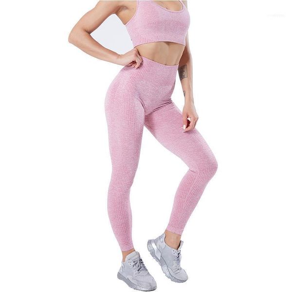 

seamless women leggings high waist fitness work out jeggings female buttocks push up quick dry breathable leggings1, Black