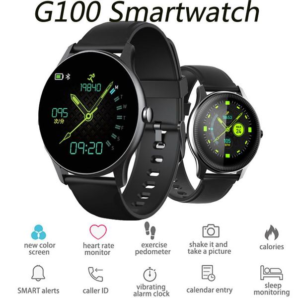 

smart wristbands g100 watch full circle touch smartwatch heart rate waterproof sports wristband