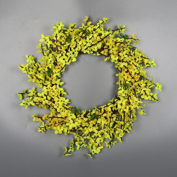 

home creative wreath door hanging artificial flower leaf wall window wedding decoration dropship decorative flowers & wreaths
