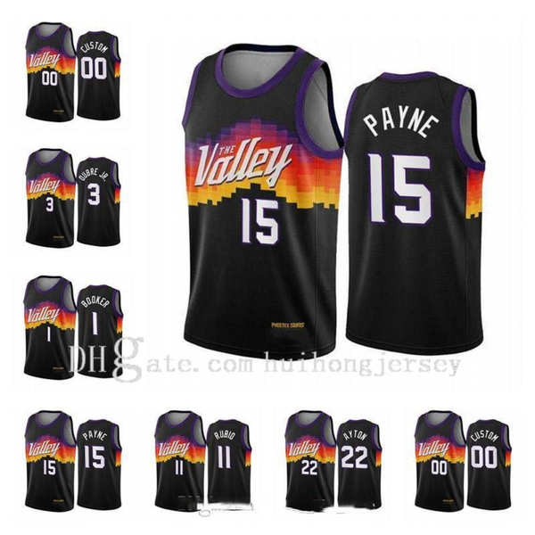 

2021new men devin booker deandre ayton 3 chris paul 2020/21 swingman city breathablebasketball jersey black icon edition, Black;red