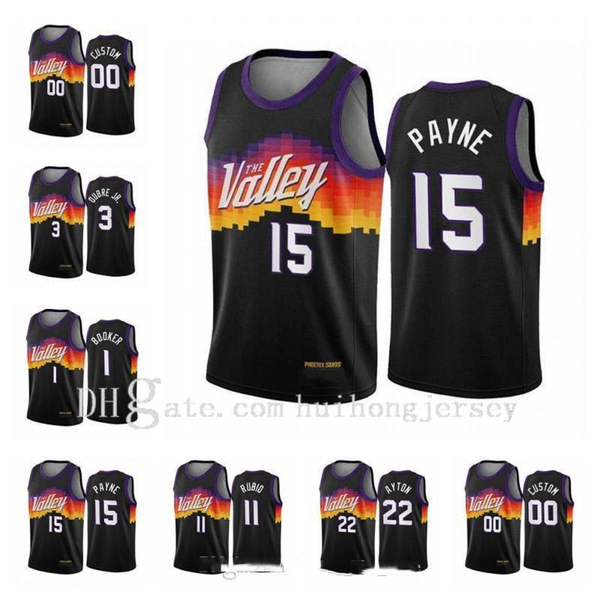 2022 New Jersey Uomo Devin Booker DeAndre Ayton 3 Chris Paul Swingman City Maglia da basket traspirante Black Icon Edition