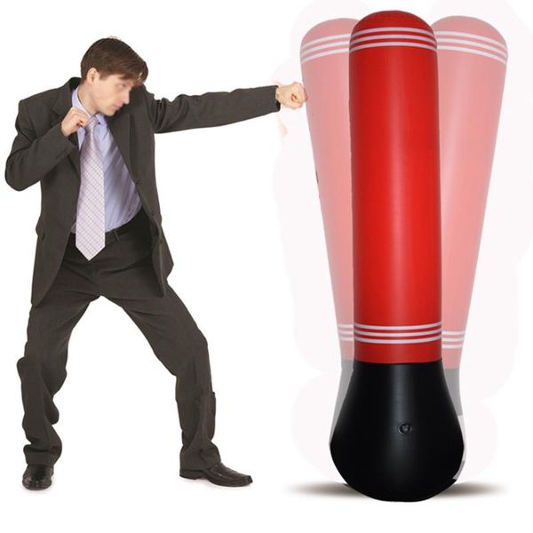 

sand bag 2 sizes fitness punching tower inflatable tanding kicking de-stress boxing target for kids adults
