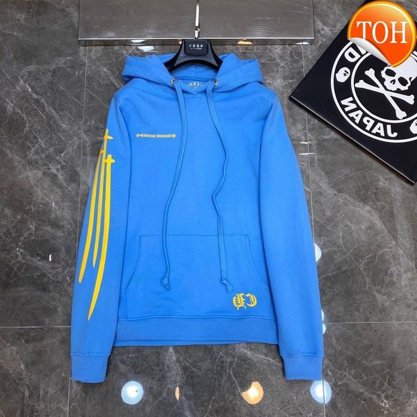 

street tide ch crowe's heart cross new casual hip hop high street hooded sweatshirt 8061, Black