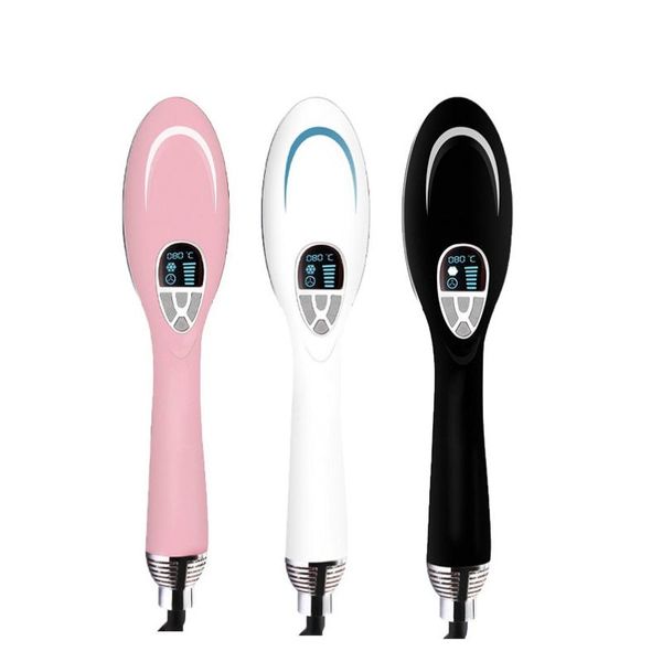 

electric hair brushes digital dryer brush comb detangling straightening ions eu/us/uk plug