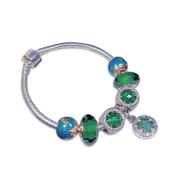 

bangle 2021 korean version of sterling silver bracelet female stars fairy tale beaded retro engraved word round car, Black