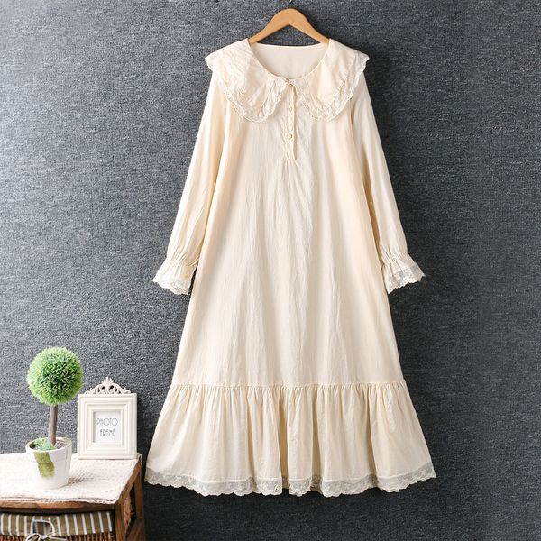 

casual dresses lamtrip lace ee peter pan collar kawaii cotton thin long sleeve 2021 spring 5xns, Black;gray