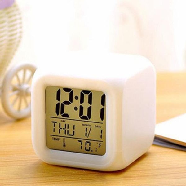 

desk & table clocks boys and girls alarm clock easy to set big display handheld night led gift for kids fp8