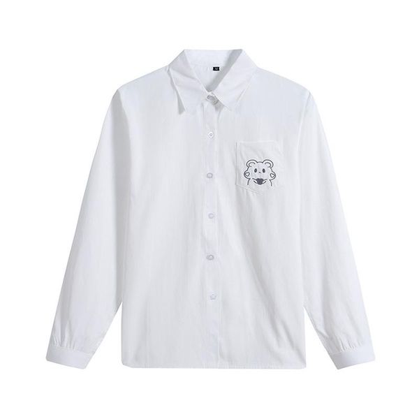 

clothing sets jk shirt long sleeve embroidered women preppy style loose japanese uniforms 2021 spring autumn school girls and blouses x, White