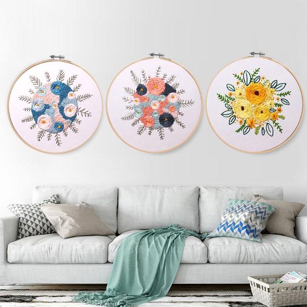 

other arts and crafts diy starter kit ribbon painting plants pattern embroidery flowers handwork needlework threads tools home decoration cr