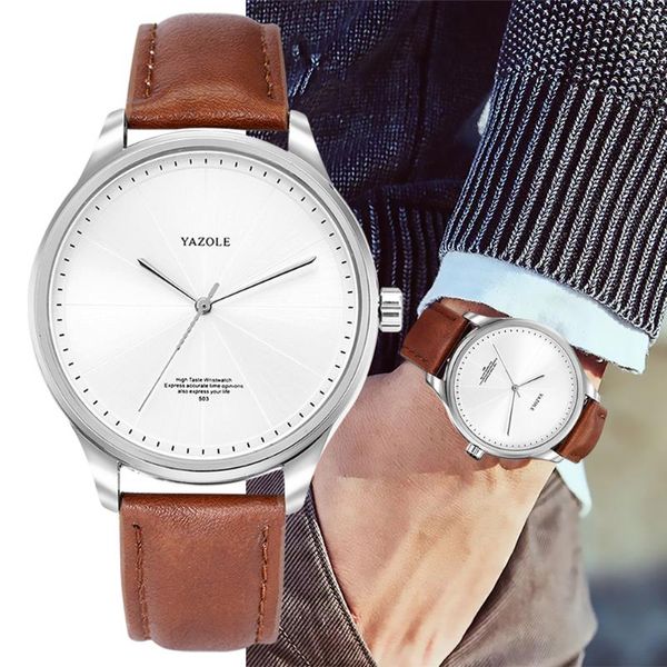 

wristwatches minimalist fashion men's leather watches casual business men quartz relogio masculino, Slivery;brown