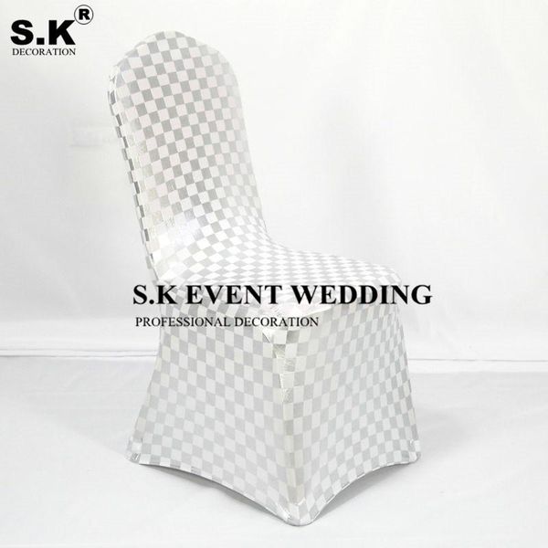 

chair covers 2 5pcs banquet bronzing coated spandex cover stretch for wedding event decoration