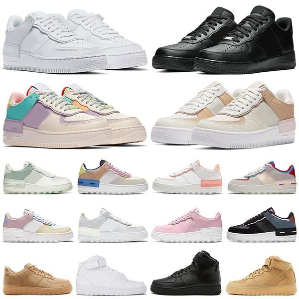 

force 1 one dunk men women shoes pale ivory spruce aura aurora bleached aqua sail sapphire mystic navy mens trainer sports sneakers outdoor, Black