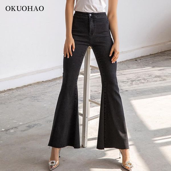 

women's jeans high waist women skinny flares denim pants fashion 2021 spring summer stretchy jean trousers for female washed mom, Blue