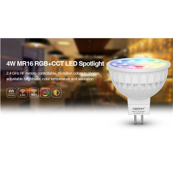 

bulbs miboxer fut104 mr16 4w rgb + cct led spotlight for living room dining bedroom lighting