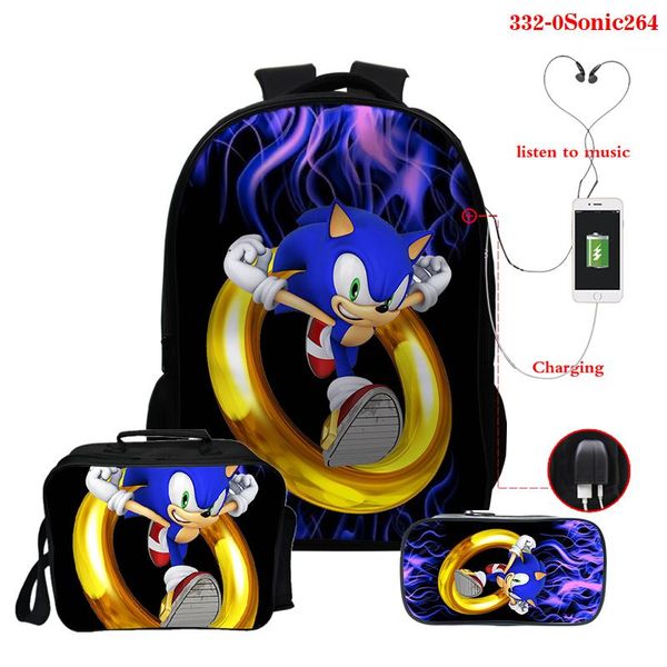 

backpack 2021 fashion 3d cartoon 3pcs/set school bags for teenager boys girls bagpack women men mochila backpacks harajuku funny
