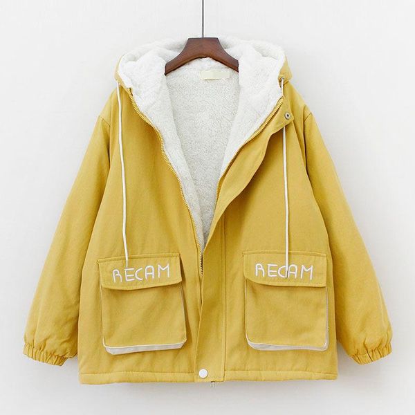 

women thick hooded jacket autumn and winter casual style woman parkas female coats women's jackets, Black;brown