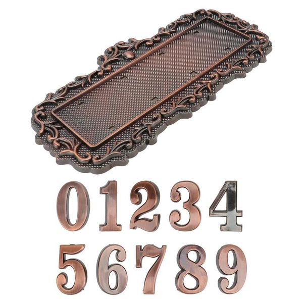 

wallpapers 1 set of decorative number doorplate el relif 3d sign bronze