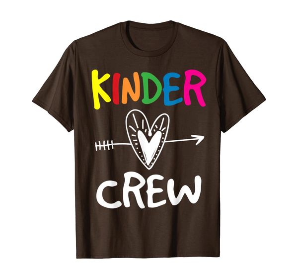 

i heart kinder crew kindergarten teacher school tee gift, White;black