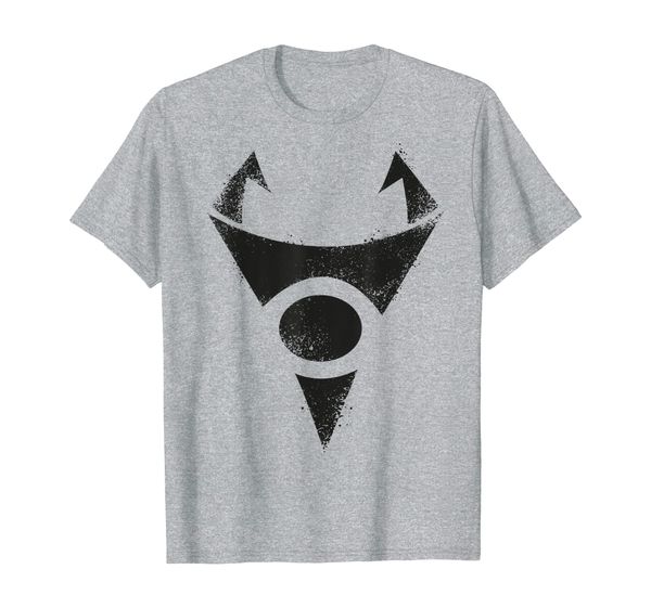 

invader zim irken symbol black spray paint stencil t-shirt, White;black