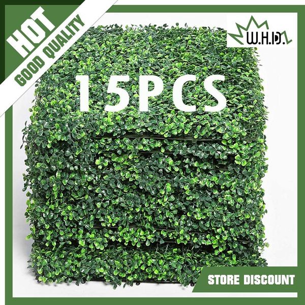 

artificial boxwood panels ary hedge plant, privacy screen uv protected for outdoor indoor garden fence backyard decorative flowers & wre