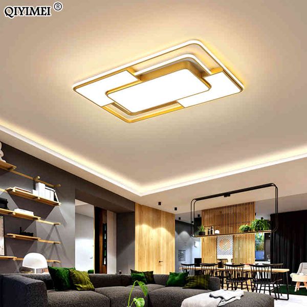

pendant lamps gold/black square new modern led chandelier lights with remote control dimming for bedroom dining living room lamp h