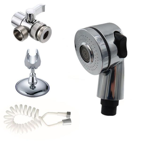 

shower head abs plating faucet washing kit pure copper facade aerator flexible dual-purpose water regulation bathroom sets