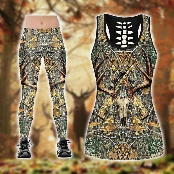 

style easter horror elements women leggings 3d digital print hollow out vest girl fashion set, Black