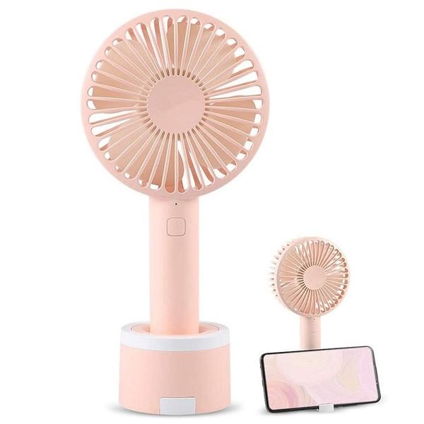 

electric fans mini handheld fan usb rechargeable small personal portable table with a fixed base to put the phone for travel office room