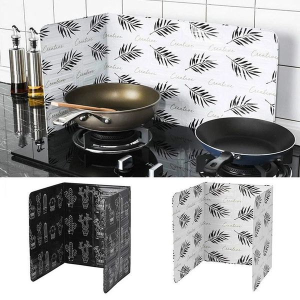 

mats & pads aluminum foldable splatter screen kitchen tool gas stove baffle plate frying oil splash protection kichen cooking