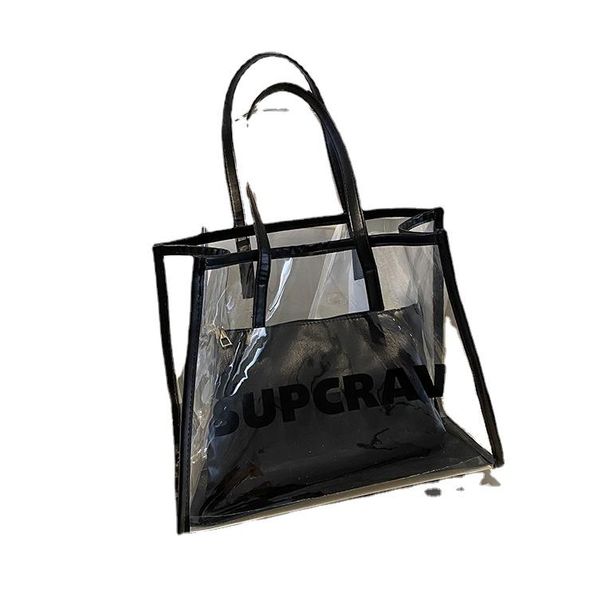 

evening bags transparent bag women's 2021 fashion jelly large capacity portable shoulder cross body