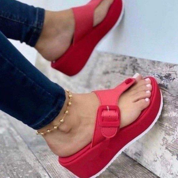 

women wedges sandals summer casual muffin slip on platform flip flops ladies party peep toe sandalias mujer dress shoes, Black