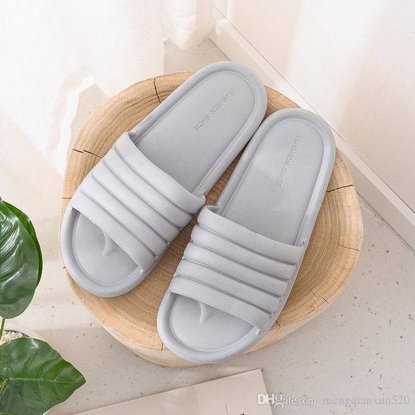 

slippers spring and summer sandals women's flat bottomed four seasons soft rubber indoor men's comfortable com, Black