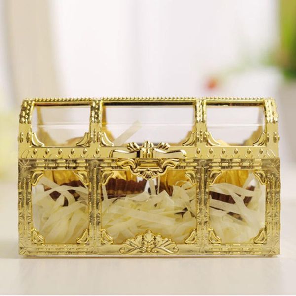 

12pcs 9x5.2x5.5cm creative candy box wedding vintage boxes chocolate gift treat party favor (golden) wrap