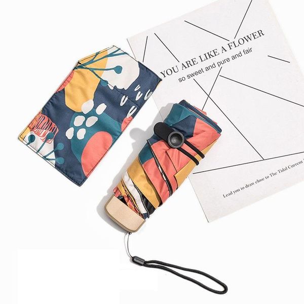 

umbrellas mlgb mini pocket 5 folding sunshade sunny umbrella rain sun protection uv portable compact