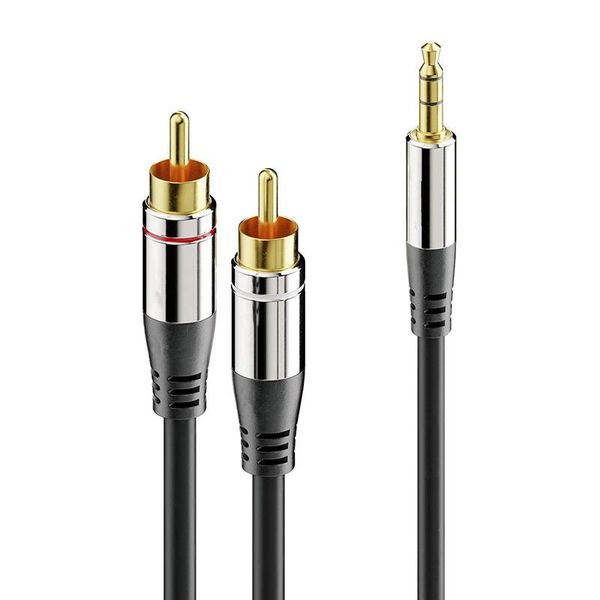 

3.5mm audio cable one-to-two to double lotus head 2rca 3meters/9.8ft cables & connectors