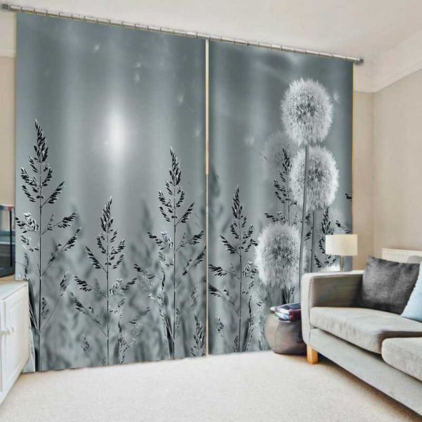 

curtain & drapes modern style window fashion plant dandelion curtains for living room bedroom home decor blackout