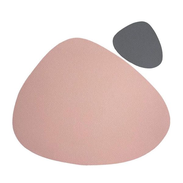 

mats & pads triangles insulation table mat set leather pad non slip coasters heat-resistant anti-scalding placemat household accessories