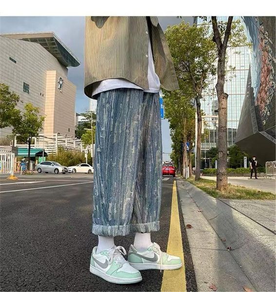 

women's pants & capris fashion korean jeans girl teens retro baggy harajuku summer high street casual hip hop pant streetwear male, Black;white