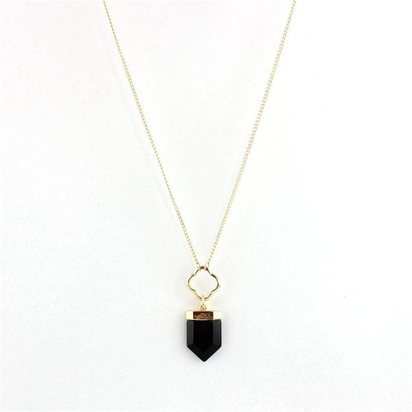 

fashion explosion natural crystal stone women's daily match pendant necklace necklaces, Silver