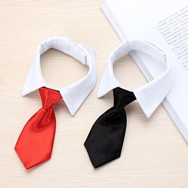 

1x pet dog cat formal necktie tuxedo bow tie black red collar for accessories suit small medium dogs and cats apparel