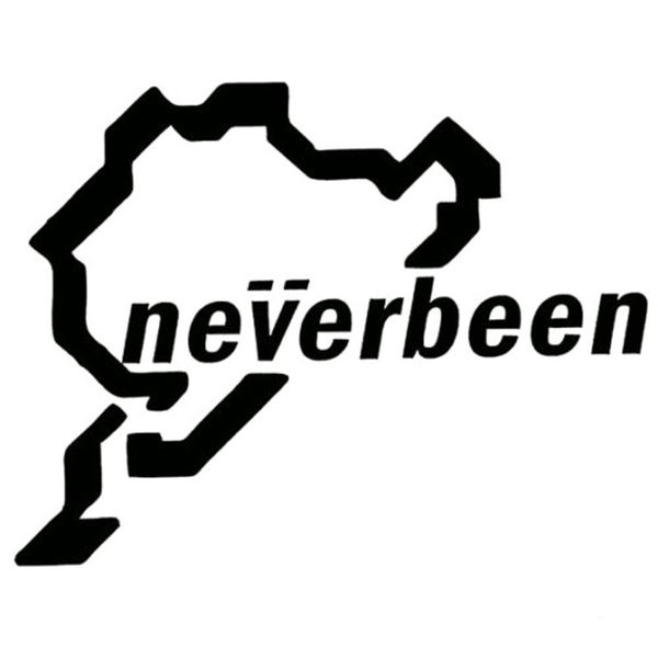 

14cm*10.7cm neverbeen sticker decal vinyl jdm euro nurburgring funny reflective car stickers and decals for black sliver c8-0531