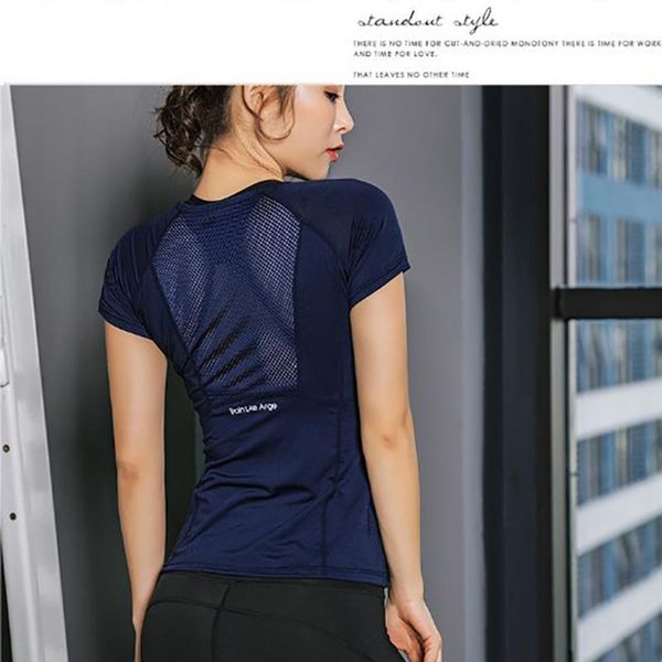 

yoga outfit casual quick drying t-shirt women's stretchy sports wear for fitness fashion running short sleeve gym sport shirt