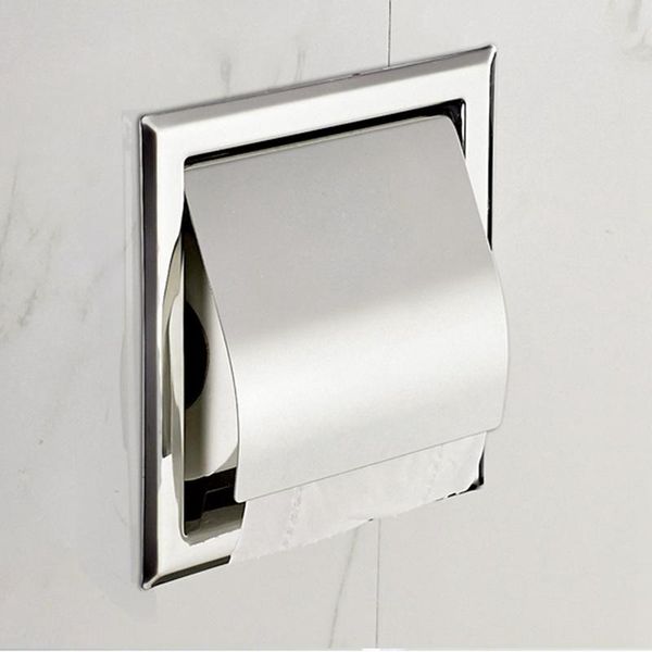 

stainless steel recessed toilet paper holder wall modern style tissue roll boxes & napkins