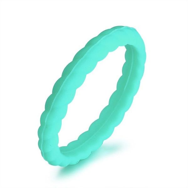 

wedding rings women's functional silicone in green, Slivery;golden