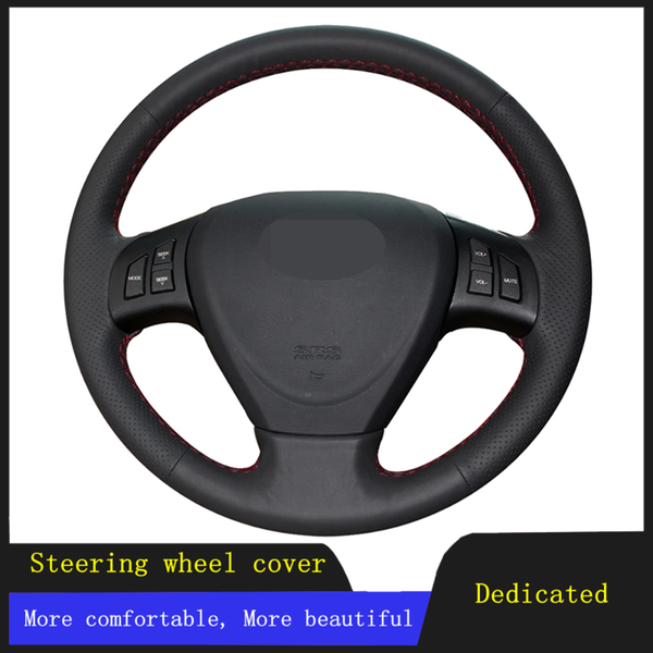 

steering wheel covers diy car cover black hand-stitched artificial leather for chery fulwin 2 2013 2014 2021 a3 2010 2011 2012